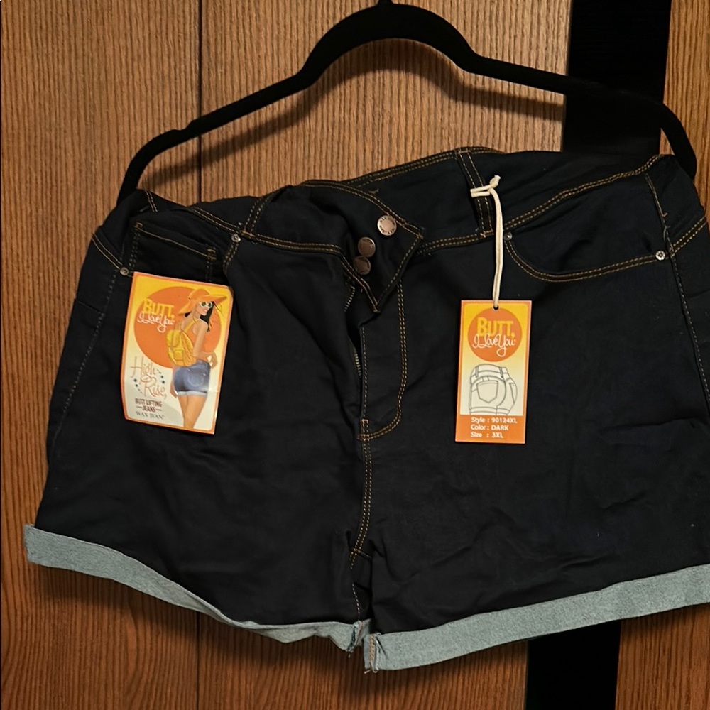 Wax Jean Women's Black Jean Shorts